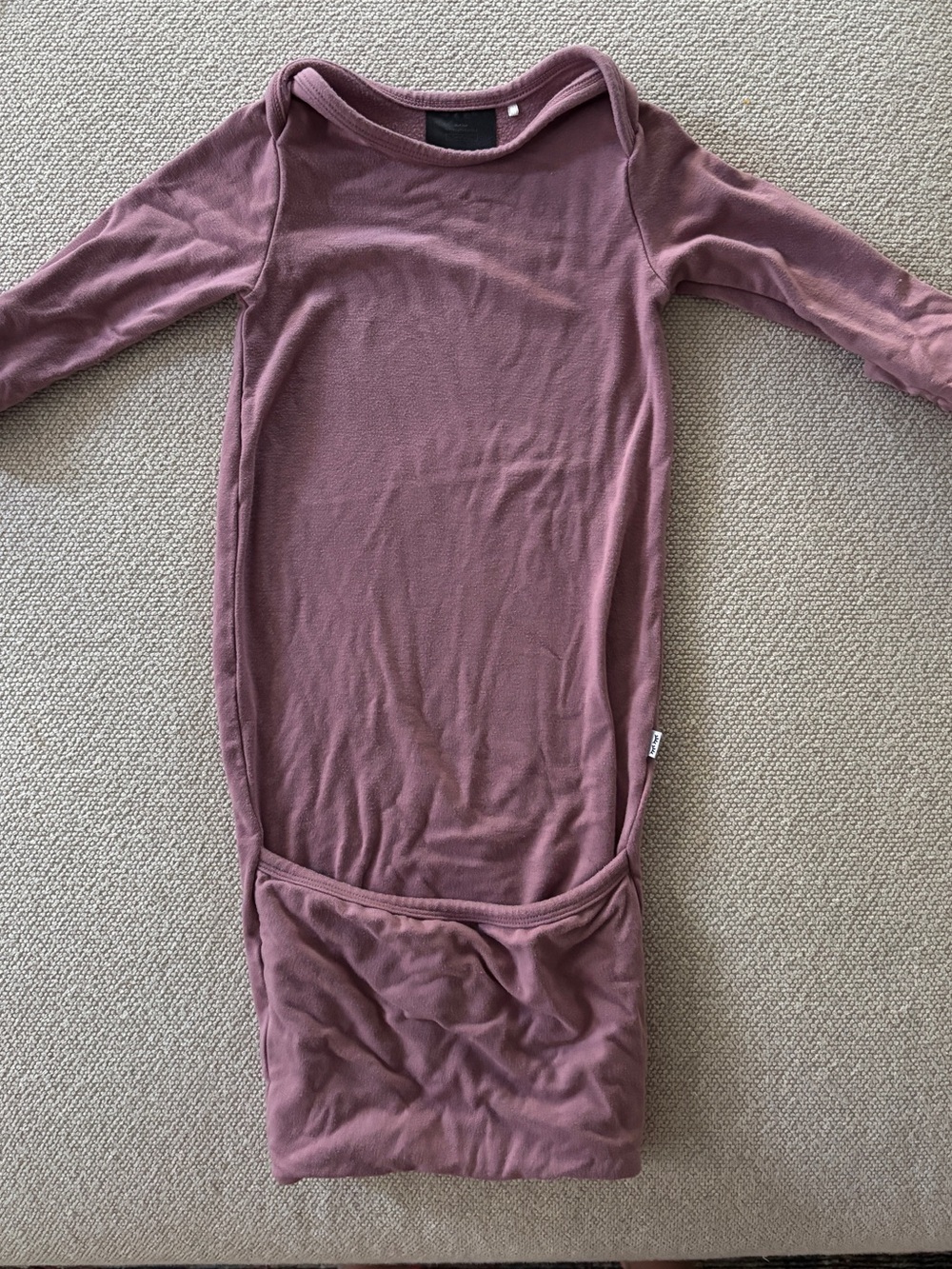 Little Sleepies Newborn Pink Mauve Floral Long Sleeve Gown